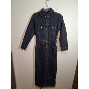 NWOT Universal Thread Denim Maxi Dress Black Wash Jean Women's Size 00